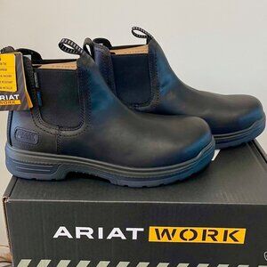 Ariat Turbo Chelsea CSA H20 Carbon Toe Boot Black Mens Size 11 Waterproof NEW